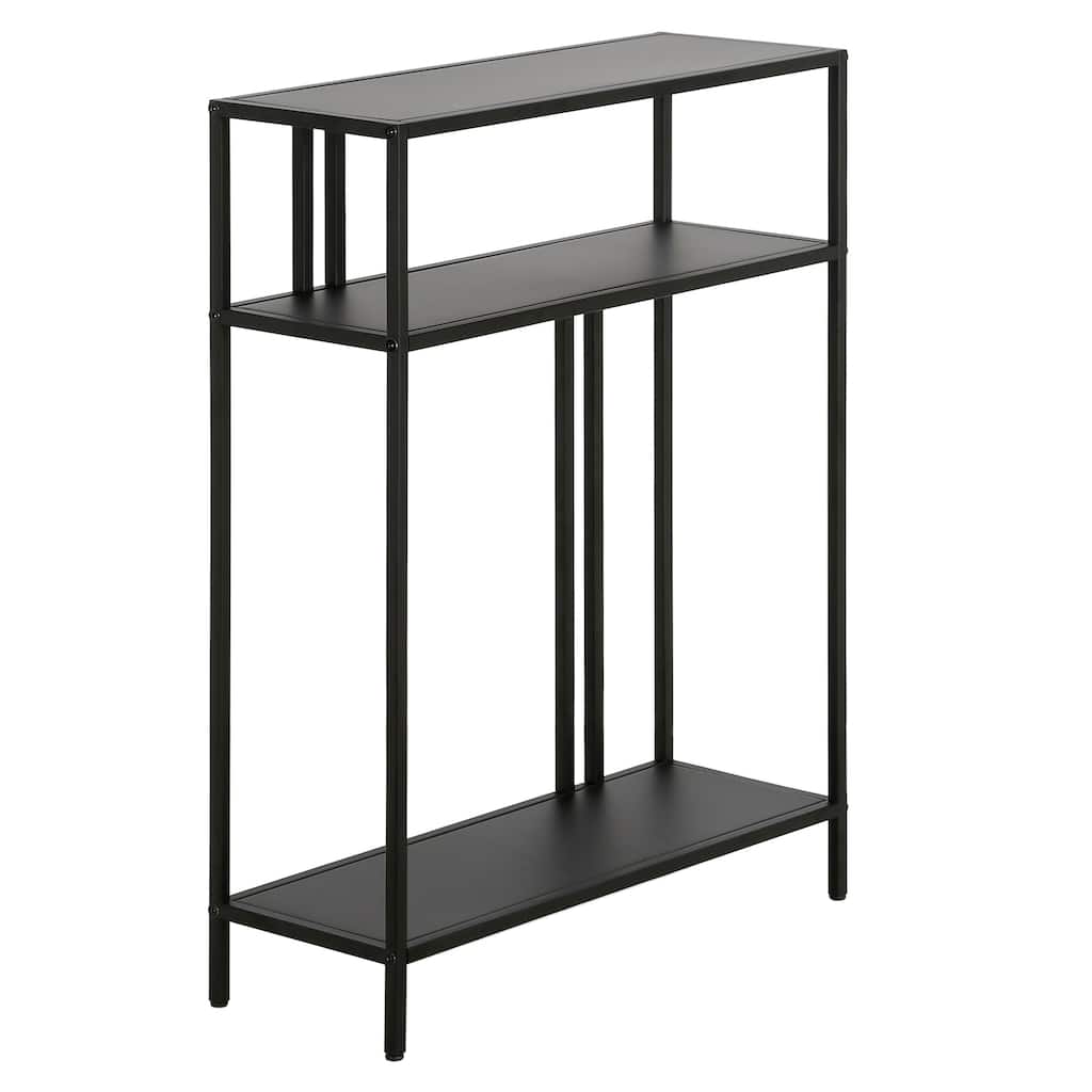 Cortland 22" Wide Rectangular Console Table with Metal Shelves