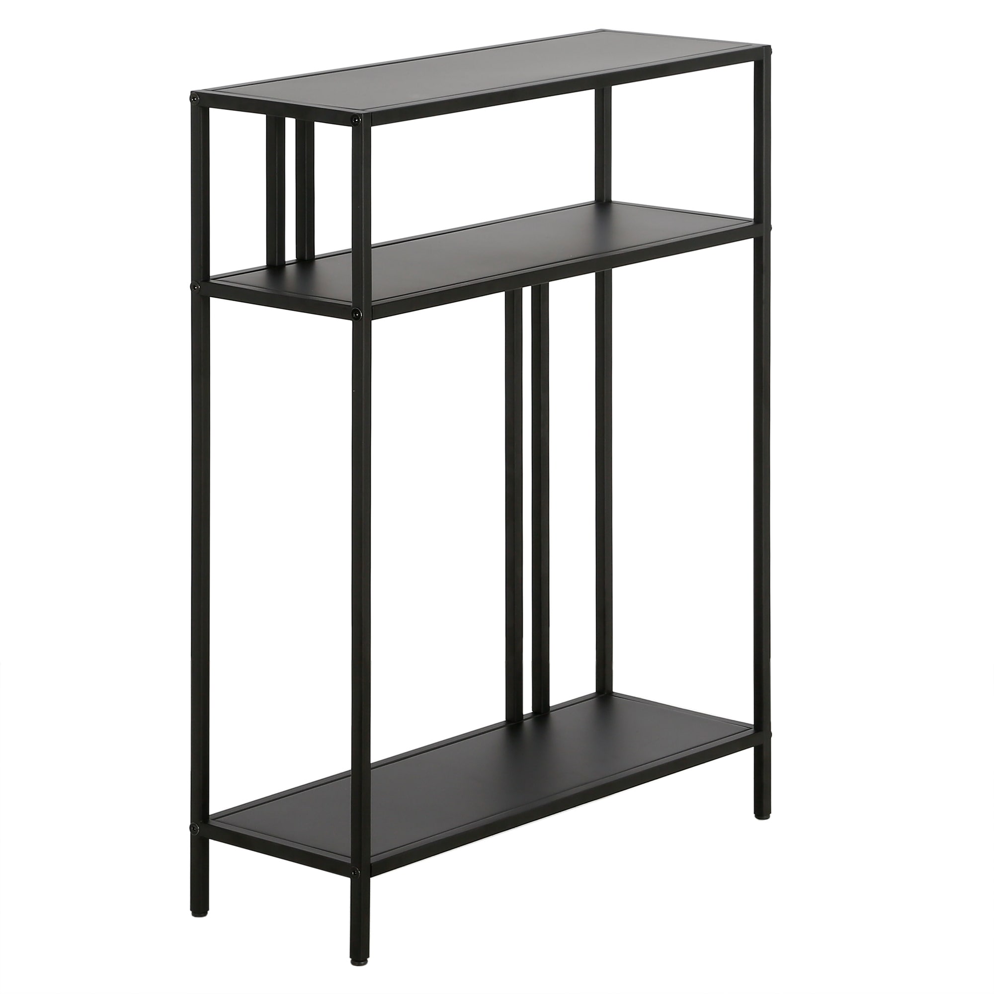 Cortland 22" Wide Rectangular Console Table with Metal Shelves