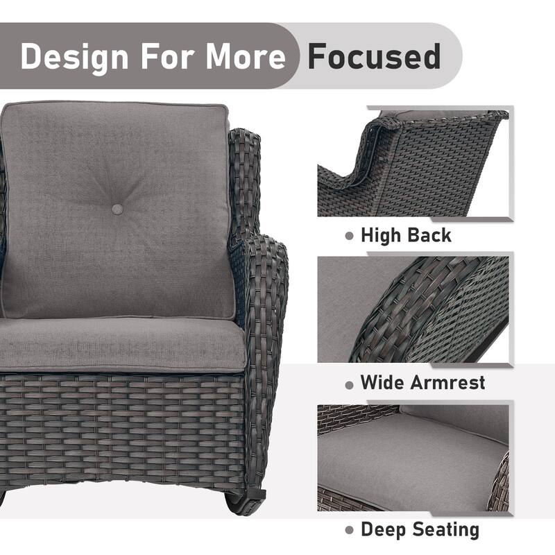 Outdoor Rocking Chair Rattan Rocker Chairs