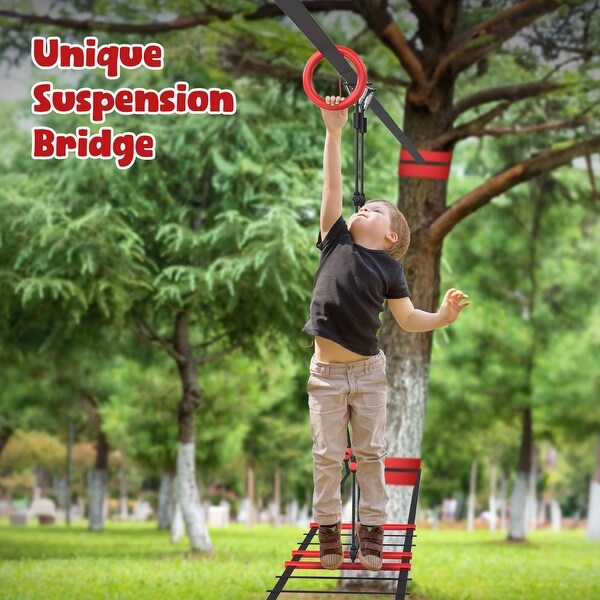 趣味+スポーツ+実用 THE GLIDE Amazon.com: SXXJ 65ft Slackline Obstacle Course for Kids