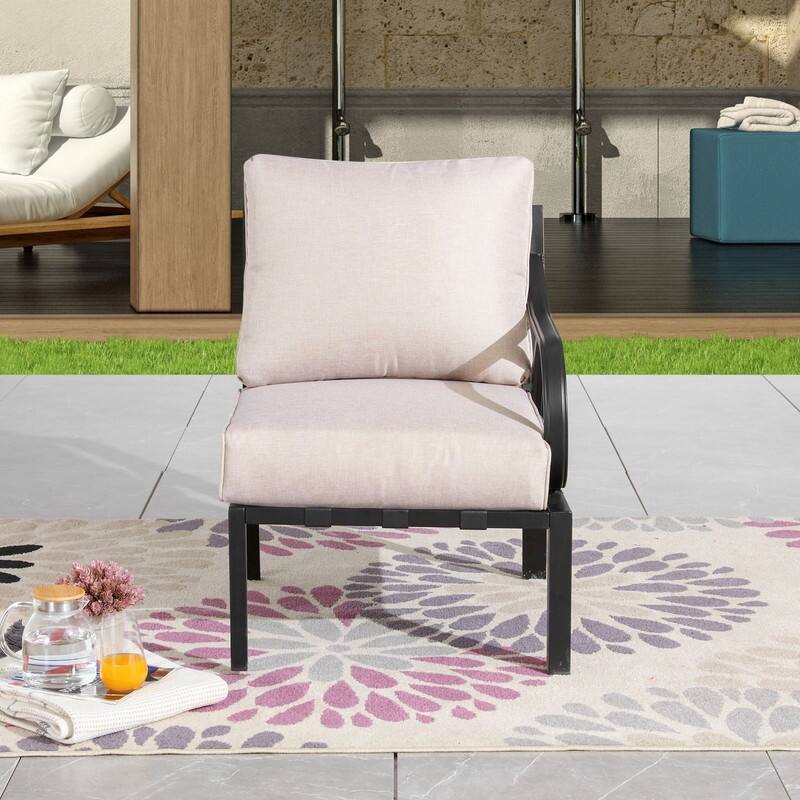 Patio Festival Outdoor Wave-Arm Left-Arm Chair