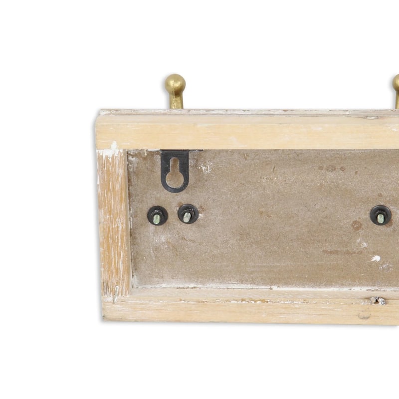 Handmade Rectangular 5-Hook Coat Rack - 23.5"