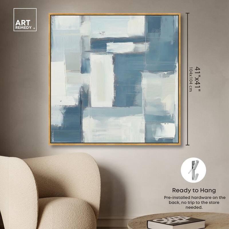Deconstructed Blue III Canvas by Art Remedy
