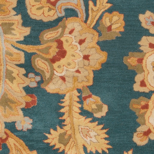 Hand Tufted Wool Transitional Paisley Area Rug On Sale Overstock 8900364 9 X 13 Teal Brown