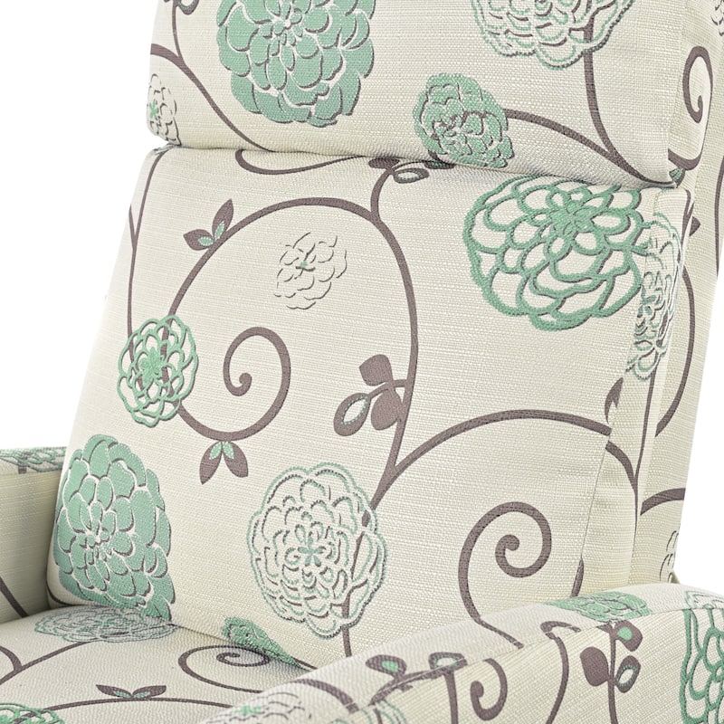 Modern Recliner Manual Recliner Home Theater Manual Recliner Chair with Adjustable Backrest for Living Room,Beige&Blue