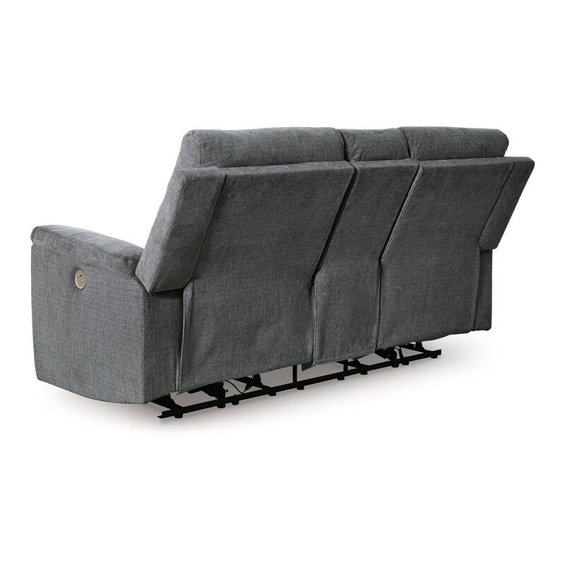 Jinu Power Recliner Loveseat, 75 Inch Gray Polyester Micro Chenille