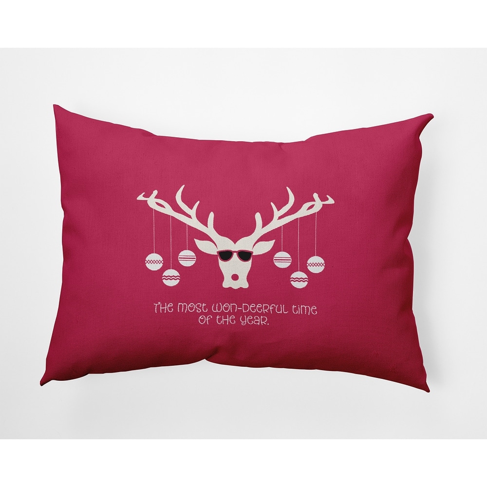 Cool Christmas Deer Accent Pillow