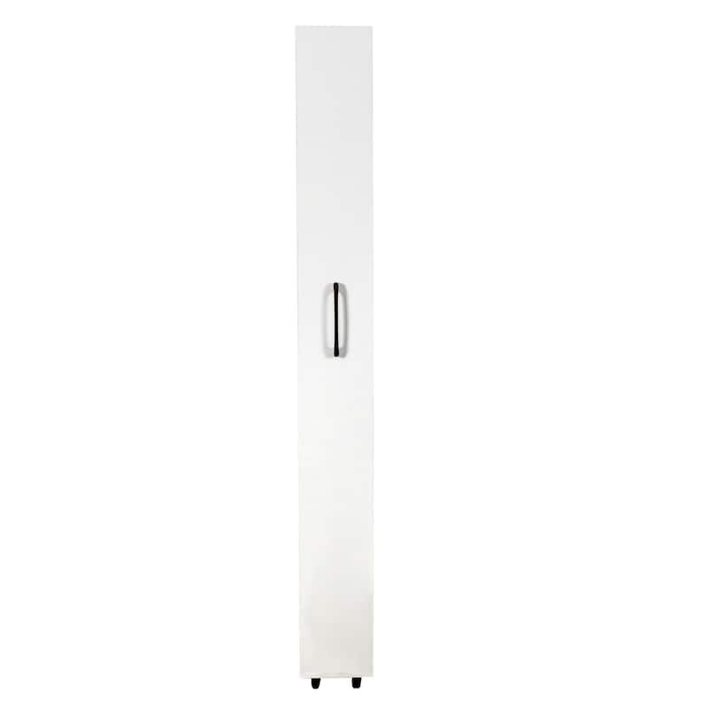 7 Tier Multi-functional Pull-out Storage Single-sided Open Shelf with Casters