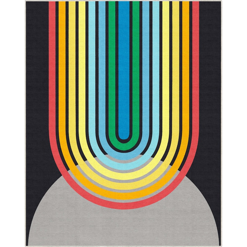 Well Woven Crayola Modern Geometric Stripes Dining Bedroom Playroom Rug