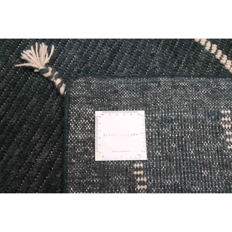 ECARPETGALLERY Hand-knotted Pak Finest Marrakesh Dark Teal Wool Rug - 9'1 x 12'1