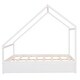preview thumbnail 13 of 12, White Full Size Wooden House Bed with Trundle and Roof