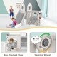 preview thumbnail 5 of 5, Beige Gray 4 in 1 Toddler Slide, Kid Slide for Toddlers Age 1-3, Indoor Outdoor Bus Themed Toddler Playset Toddler Playground
