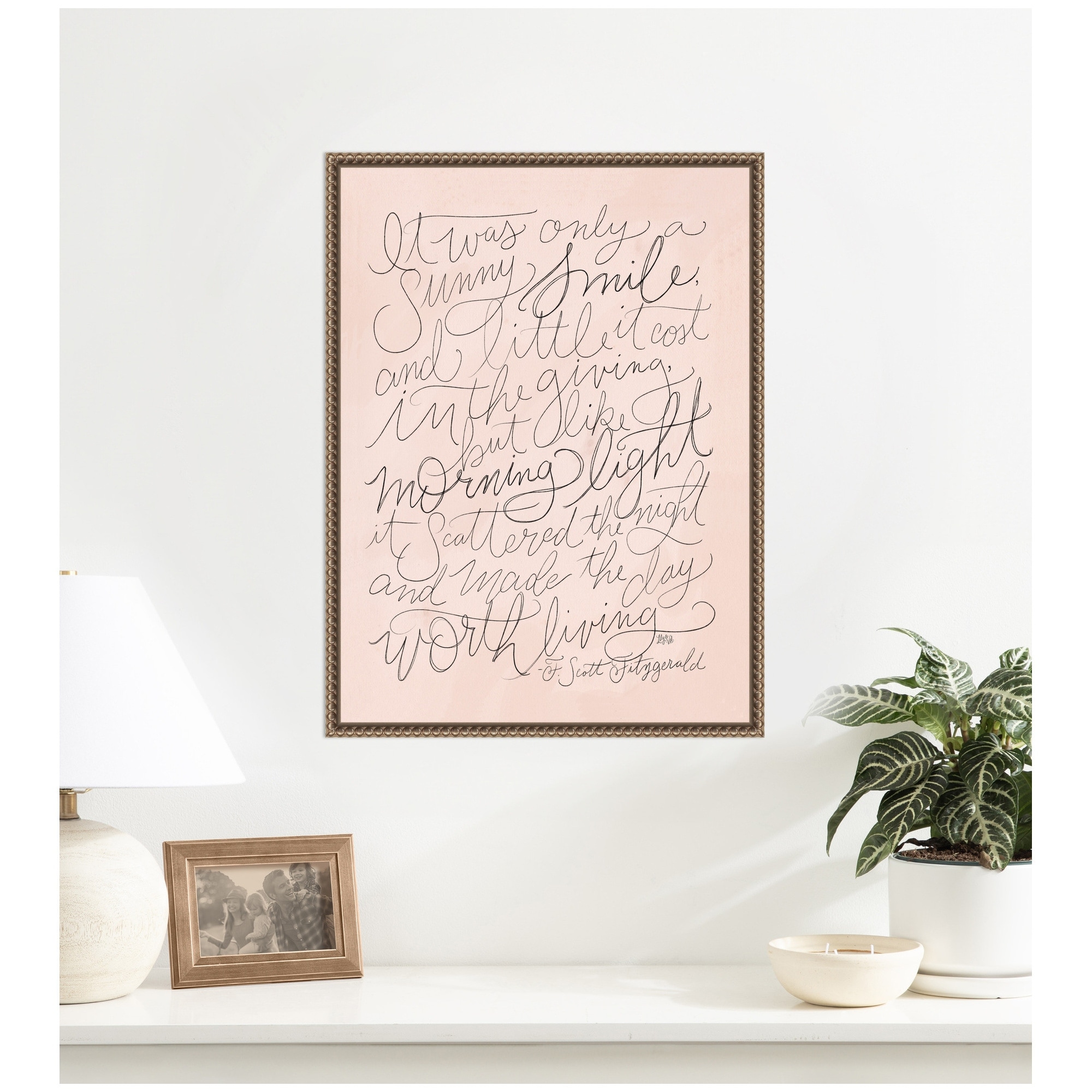 Kate and Laurel Sunny Smile by Valerie McKeehan of Lily and Val Framed Canvas Wall Art Print