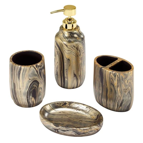 slide 2 of 3, Nicole Miller Harper 4-Piece Bath Accessory Set - Bath Acc 4pc Set - TM, TB, SD, LP