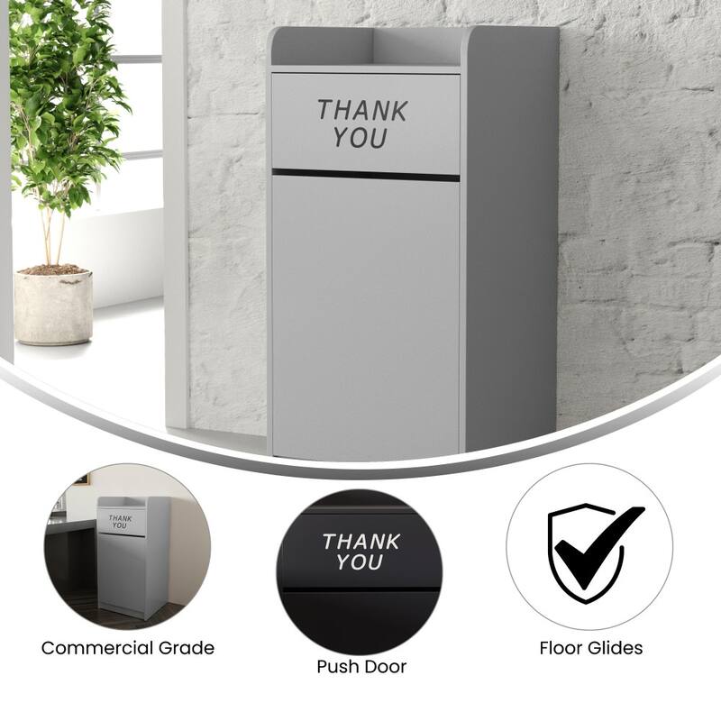 Wood Tray Top Receptacle