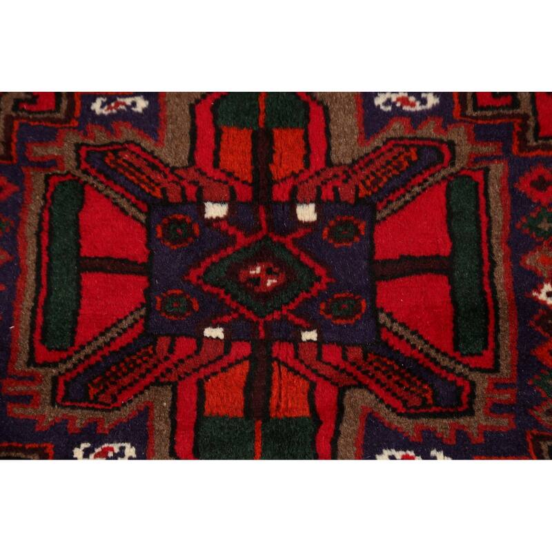 Tribal Geometric Hamedan Persian Traditional Area Rug Wool Handmade - 3'2" x 5'6"