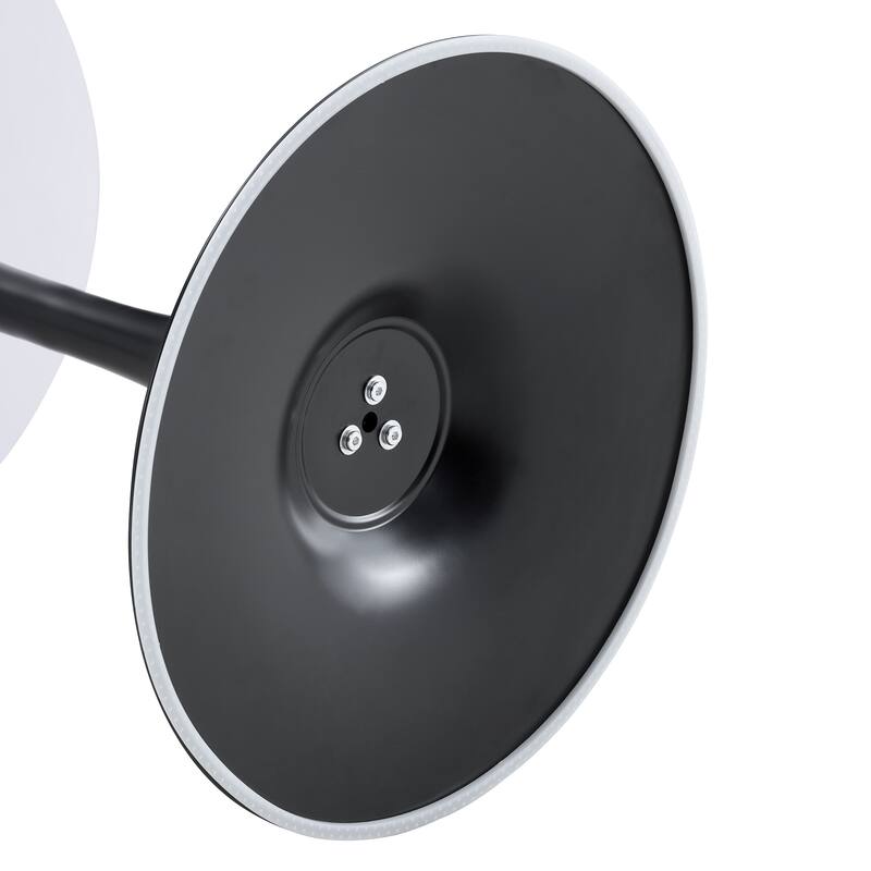 Round Thickened Table Top Coffee Table, Metal Pedestal Side Table Modern Bistro Table