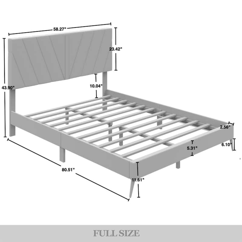 CraftPorch Luxurious Velvet Upholstered Bed