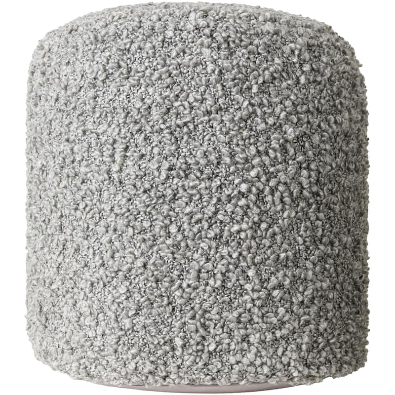 Mohave Shaggy Boucle 18-inch Tall Polyester Pouf