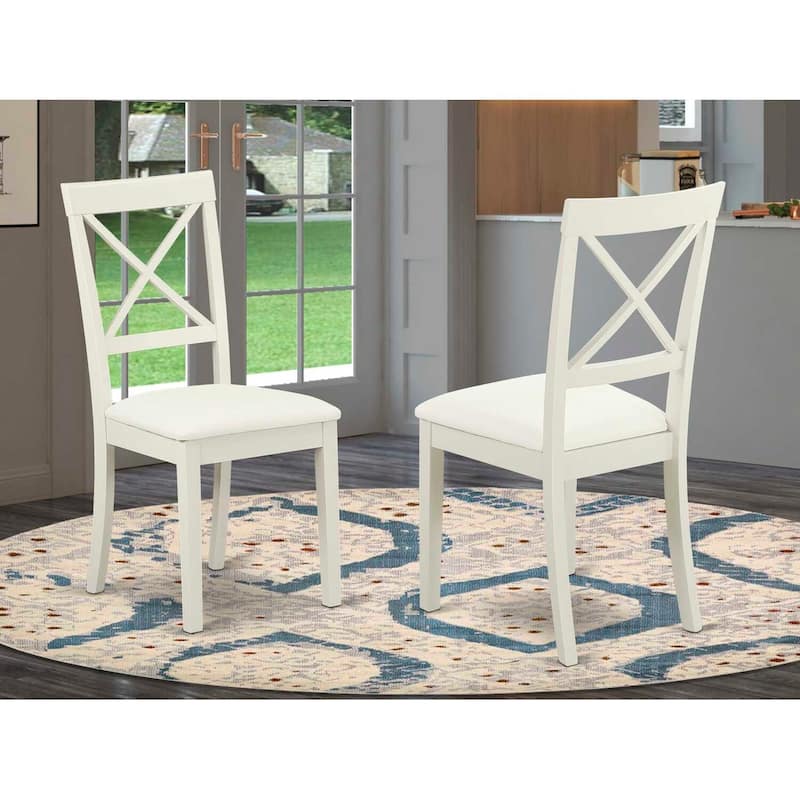 Dining Chair with Faux Leather X-Back, Stylish Seating for Kitchen or Dining Room - 18