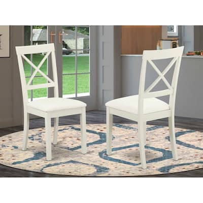 Dining Chair with Faux Leather X-Back, Stylish Seating for Kitchen or Dining Room - 18