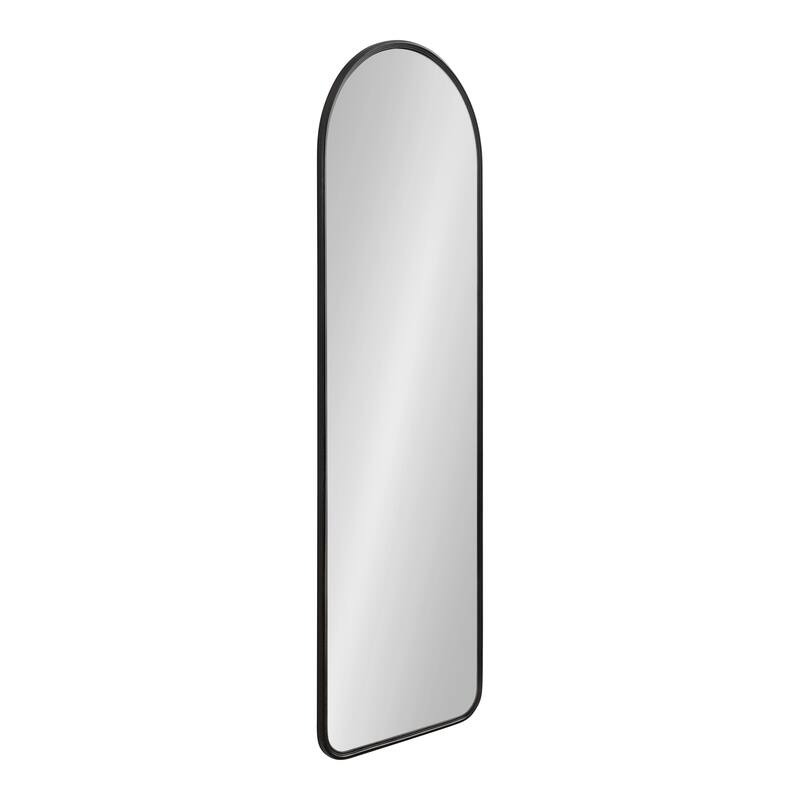 Kate and Laurel Caskill Framed Arch Wall Mirror - 16x48 - Black