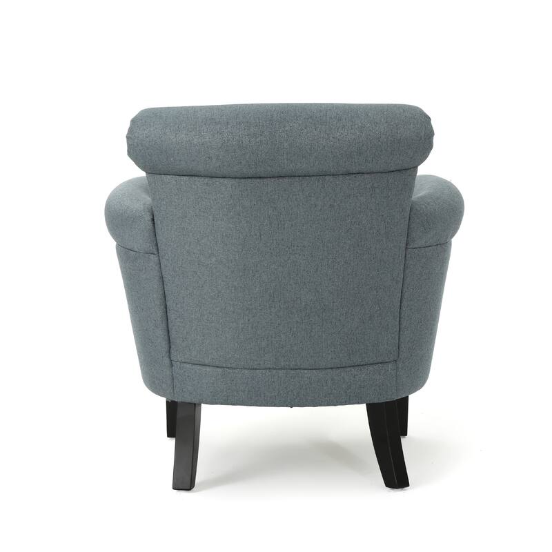 Roomfitters Upholstered Club Chair with Rolled Arms, Nailhead Trim and Cushioned Seat, Stylish Accent Armchair