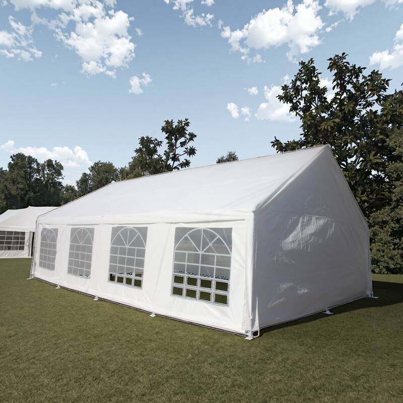 20x30ft Party Tent Heavy Duty Outdoor Gazebo White Event Shelter Wedding Canopy Tent for Parties Carport BBQ Commercial