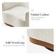 preview thumbnail 33 of 34, Gema Modern 360°Swivel Chenille Ergonomic U-shape Armchair with Solid Wood Legs by HULALA HOME