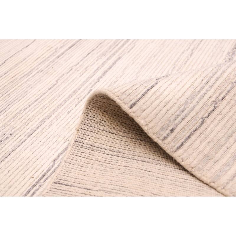 ECARPETGALLERY Hand Loomed Kashkuli Gabbeh Ivory Viscose Rug - 5'3 x 7'10