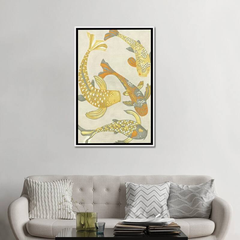 iCanvas "Golden Koi I" by Chariklia Zarris Framed Canvas Print