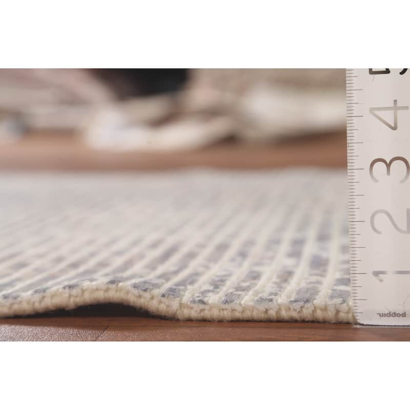 Abstract Modern Indian Accent Rug Handmade Wool Carpet - 2'11"x 5'1"