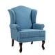 preview thumbnail 67 of 119, 31" W Modern Upholstered Linen Wing Back Accent Chair with Rolled Arm