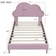 preview thumbnail 11 of 13, Twin Size Velvet Upholstered Cloud-Shape Bed with Headboard, No Box Spring Needed, Beige