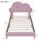 preview thumbnail 3 of 5, Twin Size Velvet Upholstered Cloud-Shape Bed with Headboard, No Box Spring Needed