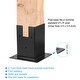 4"x4" Post Base Inner Size 3.7"x3.7" 2pcs for Deck Porch Handrail ...