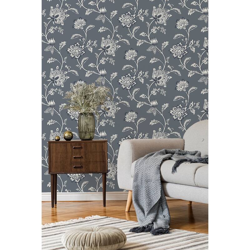 Fine Decor Juliette Blue Jacobean Wallpaper
