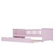 preview thumbnail 8 of 12, Wood Twin Size Platform Bed with Guardrail and Trundle, Wood Platform Bed Frame for Kids, Teens, No Box Spring Needed