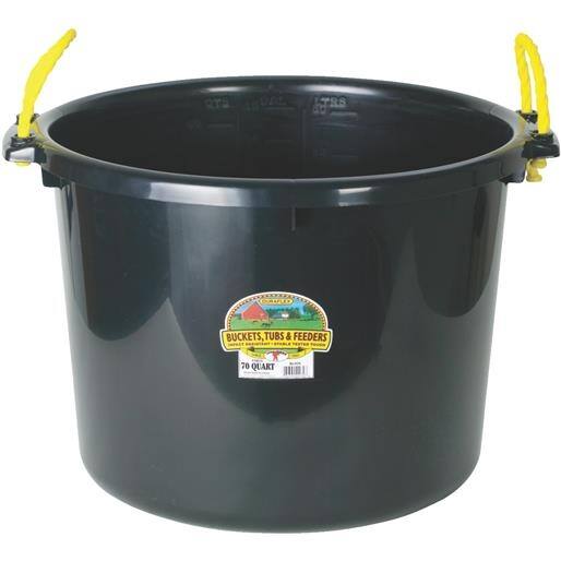 Miller Mfg. 70Qt Black Muck Bucket PSB70BLACK Unit EACH Overstock