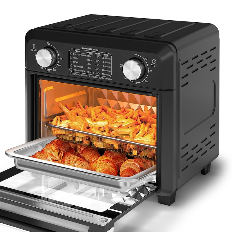 Anmytek Compact 11QT Air Fryer Toaster Oven - 2 Slice Toast, 1000W Multi-Function Countertop Oven