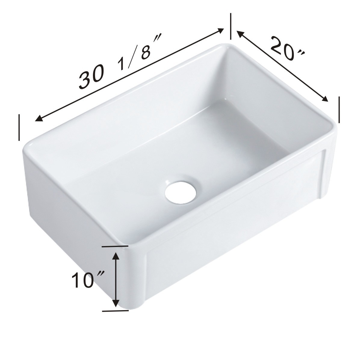 Renovator S Supply 30 Inch White Farmhouse Kitchen Sink With 30 Inch White Farmhouse Kitchen Sink