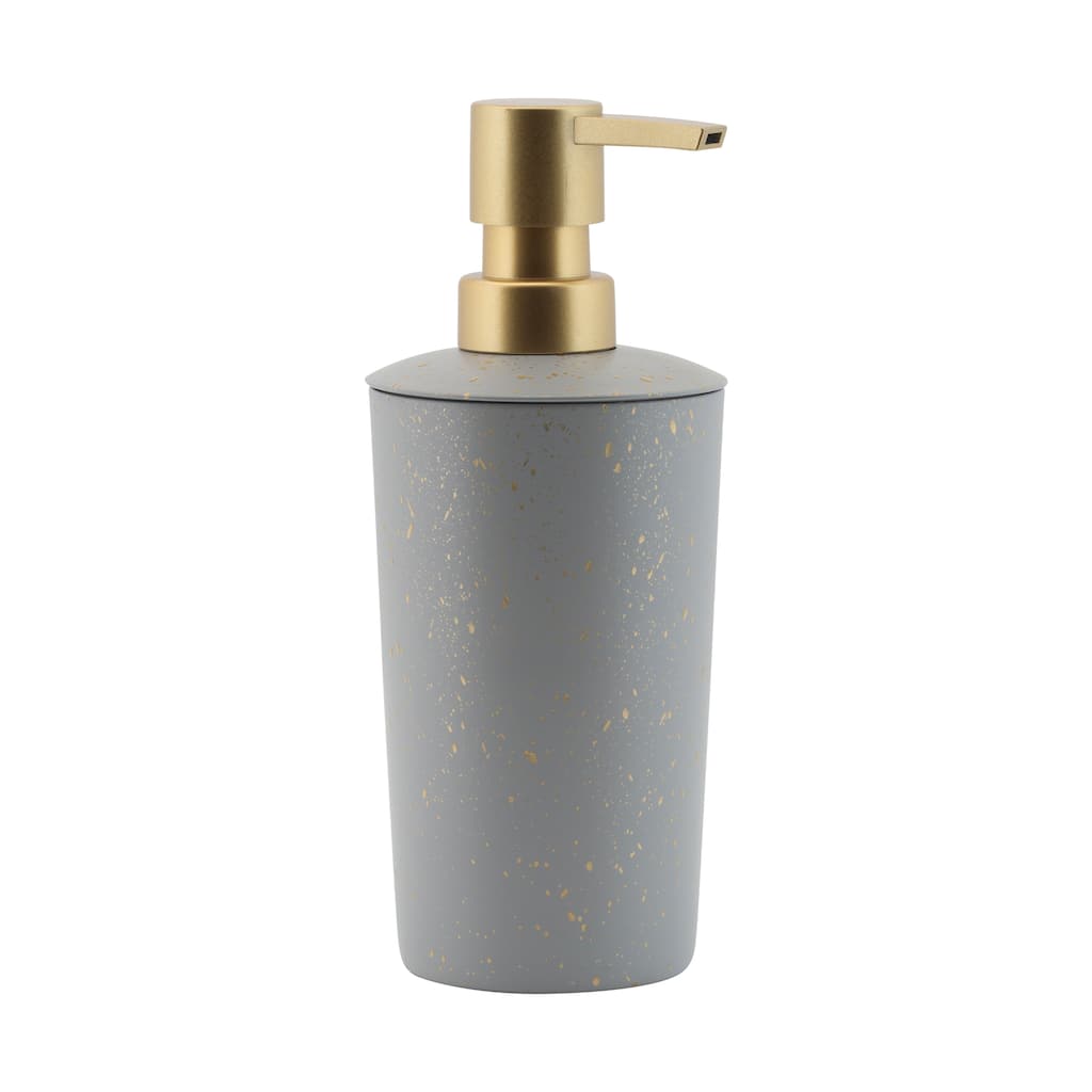 Elle Décor Modern Metal Soap Pump in Grey - 3.15"Rdx 7"