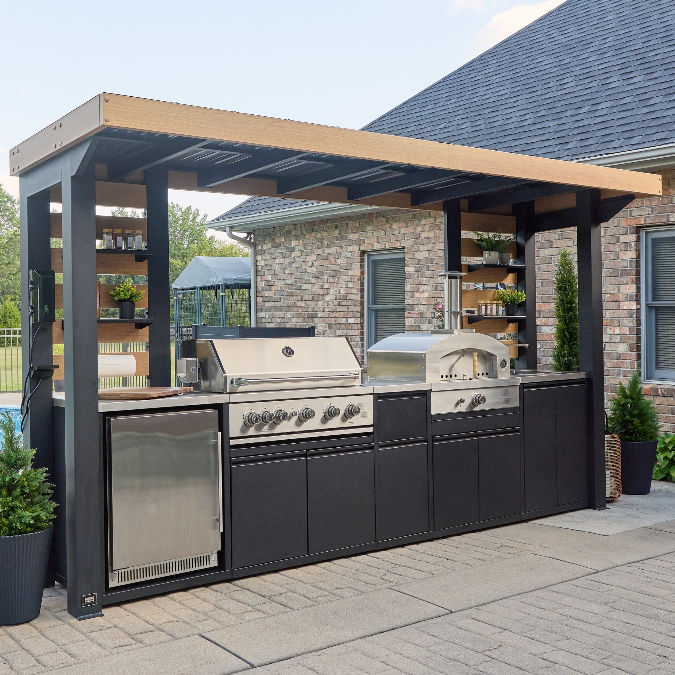 Backyard Discovery Fusion Flame 2 Outdoor Kitchen, Grill, Pizza