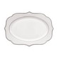preview thumbnail 7 of 6, Lorren Home Trends 57 Piece Wavy Silver Mix and Match Bone China Service for 8