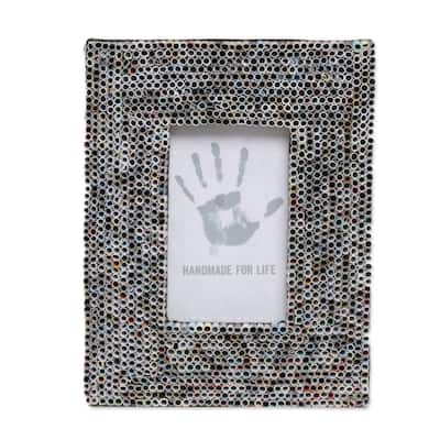 Novica Handmade Straw Memories Recycled Paper Photo Frame (3X5)