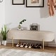 preview thumbnail 4 of 3, Bench ,Modern Ottoman Bench Bed Bench Entryway Bench with Gold Legs for Living Room