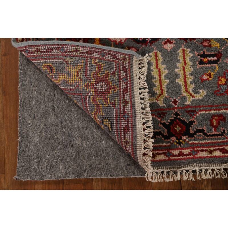 All-Over Gray Heriz Oriental Area Rug Handmade Wool Carpet - 3'1"x 5'3"