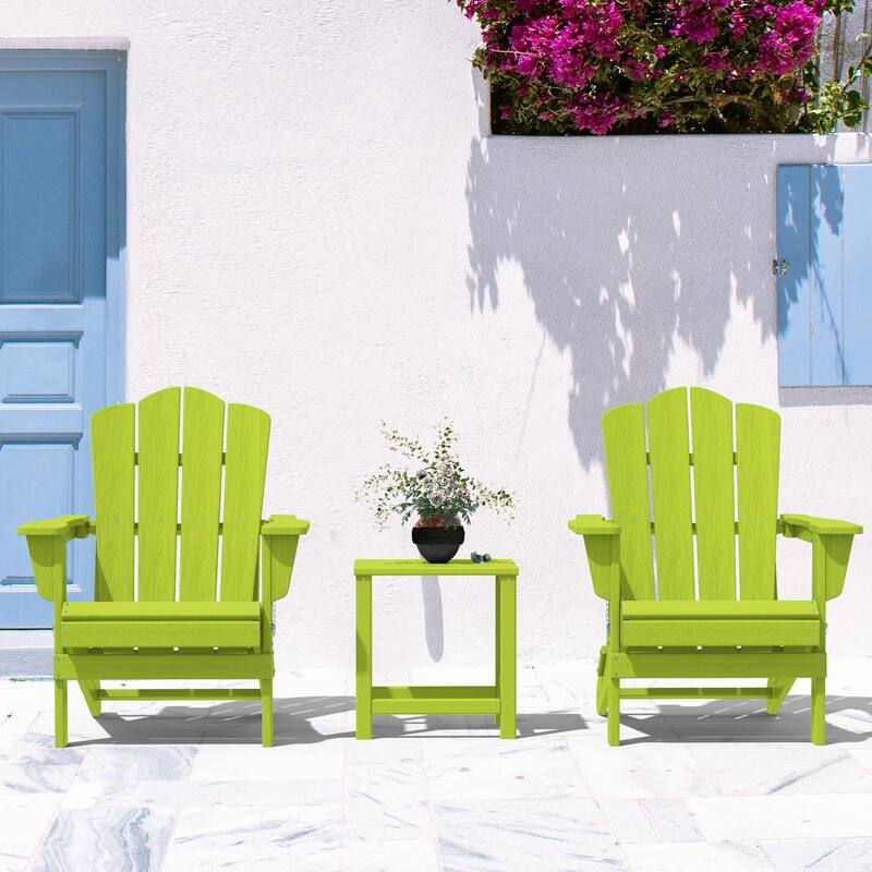 Outdoor HDPE Folding Classic Adirondack Chair All-Weather