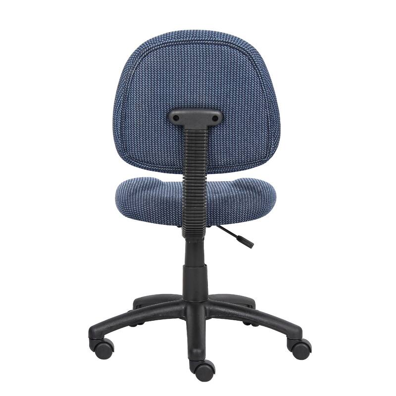 Jea Swivel Posture Chair, Contoured Seat and Back, Blue Tweed, Wheels
