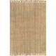 preview thumbnail 2 of 46, Brooklyn Rug Co Delilah Solid Chunky Jute Tassel Area Rug